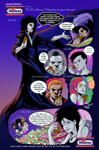 Illustration for article titled The Hostess Fruit Pie ad Sandman and the Endless never made